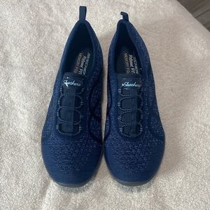 Skechers Women's relaxed fit memory foam Deep Blue Sneakers